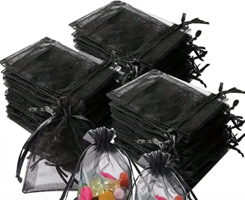 أكياس شيفون أسود كبير عدد5