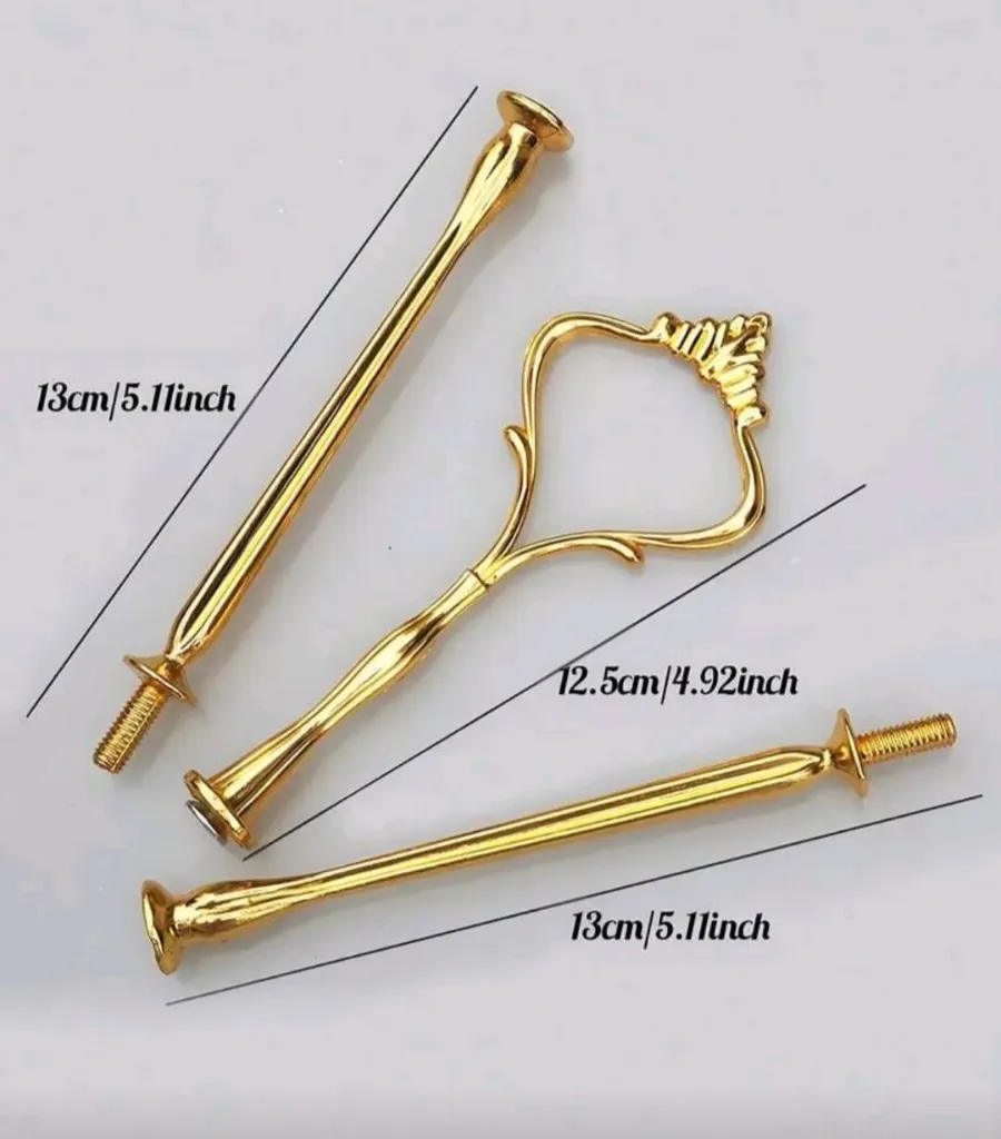 مقبض صينية ثلاثية ذهبي