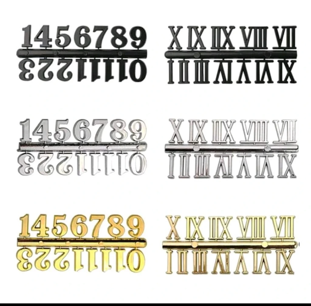 أرقام الساعة (الأسود)